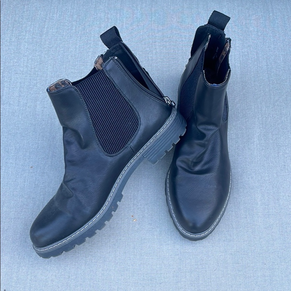 Black Moto Booties - size 10